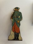 Lot Of 4 Vtg Marx Tin Foot Soldiers French german  Italian russian   Made In Usa