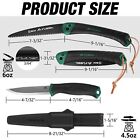 Flissa 7  Folding Saw And Fixed Blade Knife Set Hand Pruning Saw Bushcraft Knife