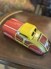 1940s Pressed Steel Marx Wyandotte  Tin Litho Toy Car Convertible Big Vintage
