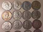1961-d  10 Face Value 90  Silver Franklin Half Dollars Various Grades   11-rdf 