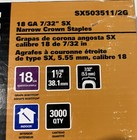 Bostitch Sx503511 2g  18 Ga 1-1 2  7 32  Sx Narrow Crown Staples 3000 Qty