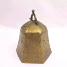 Antique Tibetan Bell Chinese Buddhism Temple Brass Faceted Meditation Prayer
