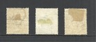 Great Britain Scott 153 Used X 3 - 1912 1 2p Yellow Green   Cv  13 50