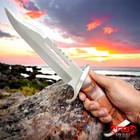 18  Full Tang Rambo Bowie Survival Fixed Blade Hunting Knife Wood Handle Machete