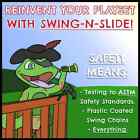 Baby Swing High Back With Ropes Outdoor  Toddler Playeset Seat Backyard Play Toy