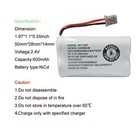 Geilienergy Bt-1007 Cordless Phone Battery Compatible With Uniden Bt1007 Bt904 B