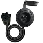 20a 125v Rv Shore Power Inlet Plug Ac Outdoor Electrical Receptacle Socket 12awg