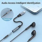 2pcs Usb C To 3 5mm Female Headphone Jack Adapter  Upgrade 4 6 In-2pcs  Grey 