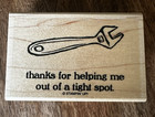 Tool Theme Thank You Wooden Stamps   Stampin Up Lot Of 5