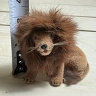 Vtg Wagner Kunstlerschutz Lion Flocked Fur Mane Figurine West Germany Ornament