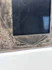 Vintage Or Antique Sterling Silver  6 25x5 25 Picture Frame Flowers Bells Heart