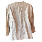 Orvis Linen Blend Jacket Size 8 Beige Button Front Lightweight
