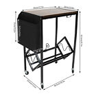 2 Tier Media Mobile Shelf Dvd Tower Rack Game Cd Display Organizer Stand Holder