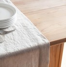 100  French Linen Hemstitch Table Runner Stonewashed Preshrunk Rustic 90 x14 5 