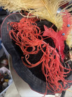 Antique Vtg Victorian Velvet Ostrich Feather Hat Belle Epoque Steampunk Saloon 