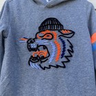 Rockets Of Awesome Gray Embroidered 3d Tiger Hoodie Kids Sz 12 Rare Designer