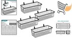 Farmhouse Metal Wire Wall Mount Baskets 4 Pack Rustic Storage Organizer