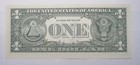  1 Dollar Ink Bleed Through Error Seal Printed Low Uncirculated Note