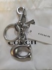 Coach Signature  C Bag Charm Key Ring New Nwt