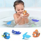 Kid Shower Toy Baby Bath Squirt Toys shark Bathtub Water Toys 4pcs Toddlers I