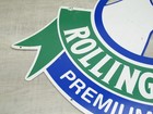 Vintage Rolling Rock Beer Metal Cut Out Advertising Sign