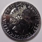 2008 Uk   2 Britannia 1 Troy Oz Fine Silver Coin