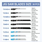 30pcs T-shank Jigsaw Blades Set For Wood Metal Plastic Cutting Fits Bosch Dewalt