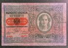 Austria  1919 Old Date 1912  100 Kronen  Grade  F vf   P-56   Free Shipping