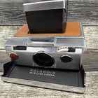 Polaroid Sx-70 Land Camera Alpha 1 Tan W cowhide Leather Bag Case Untested As-is