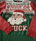 Jolly As F  k Funny Uglychristmas Sweater Brand New Adult Size Large  lg 
