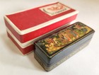 Russian Palekh School 1984 Hand Painted Lacquer Box Dead Princess Vintage Signed