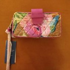 Nwt Vera Bradley Rfid Smartphone Wristlet Tech Wallet Purse In Superbloom Pink