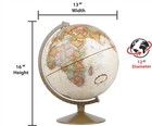 Replogle Franklin 12  Desktop World Globe     Beige Ocean  Raised Relief  New Item