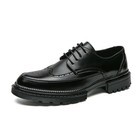 Men Breathable Shoes Lace Up Platform Sole Business Wedding Dress Footwear