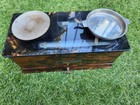 Vintage Antique Tiger Oak Wood Case Torsion Balance Scientific Scale 4545