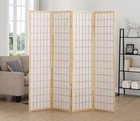 Oriental Shoji 4 Panel Screen Room Divider  Natual