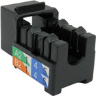 Cat6 Rj45 Keystone Jack  V-max Series - Black Color -  50 Pack 