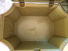 Sewing Box Max Klein 1970 s Avocado Green Hinged Large 15  Plastic Tray Vintage