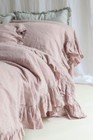 Dusty Pink Ruffle Duvet Cover Set Linen Bedding Cover Ruffled Donna Cover Set