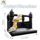 13x12ft Commercial Black Inflatable Bounce House Jumper Bouncy Castle W blower