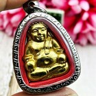 Sankajai Happy Buddha Lucky Money Wealth Yellow Bag Upp Be2552 Thai Amulet 18458