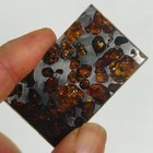 100  Natural Sericho Pallasite Meteorite Rectangle Perfect Slices Glass Surface