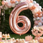 40 Inch Big Rose Gold 6 Balloon Number Large Foil Helium Number Balloons 0-9    