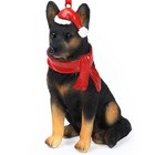 Yellow black German Shepherd Christmas Dog Ornament Resin Black yellow Shepherd