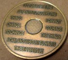 Alcoholics Anonymous Aa 33 Year Bronze Medallion Coin Chip Token Sobriety Sober