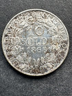 1868 Papal States Silver 10 Soldi   50 Centesimi - Xxii - E f To Uncirculated