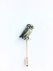 Solid 935 Argentium Silver Greek Owl Design Men s Luxury Lapel Pin