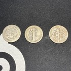 Cull Silver Dime Denver Type Set  1x Barber  Mercury  Roosevelt