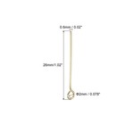 200pcs Eye Pins Jewelry Findings 22 Gauge 26mm Stainless Steel Eye Pins  Gold