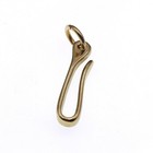 S Retro Solid Brass Keychain Key Ring Belt U Hook Wallet Chain Fish Hook K